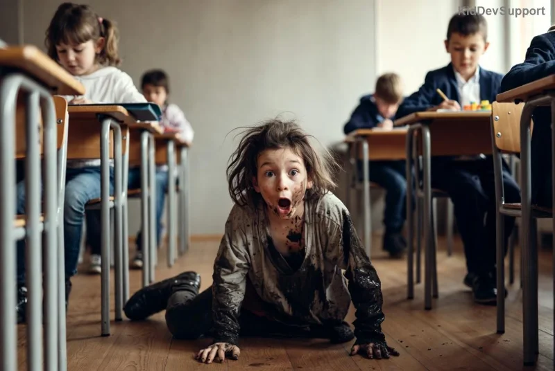 Child with ADHD focusing on task