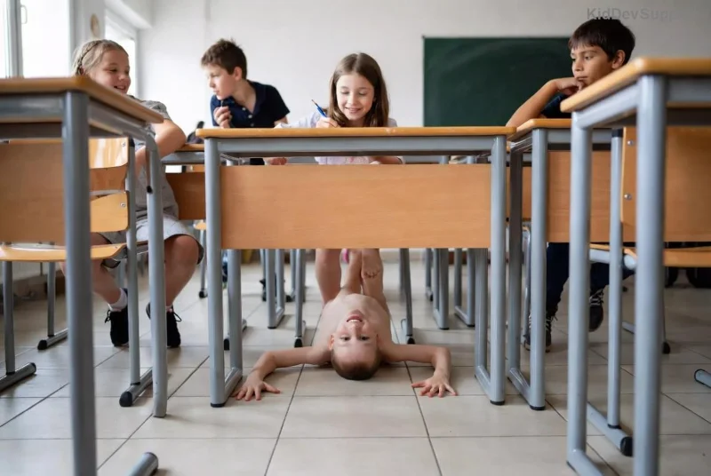 Child focusing on homework with token rewards