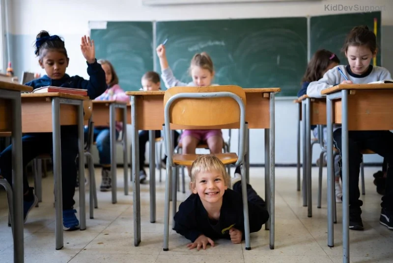 ADHD child in therapeutic play session