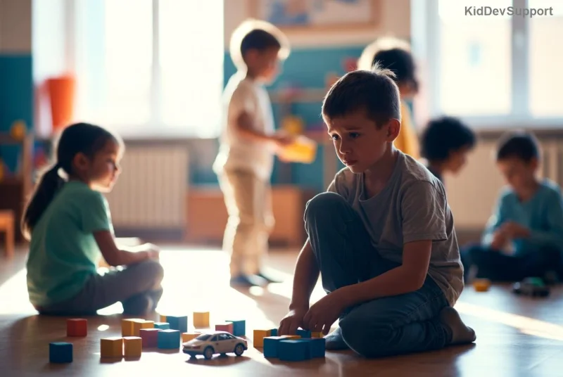 Joyful autistic child playing, symbolizing acceptance