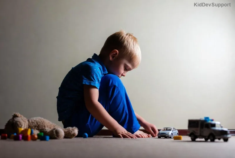 Child with autism engaging in visual learning activity
