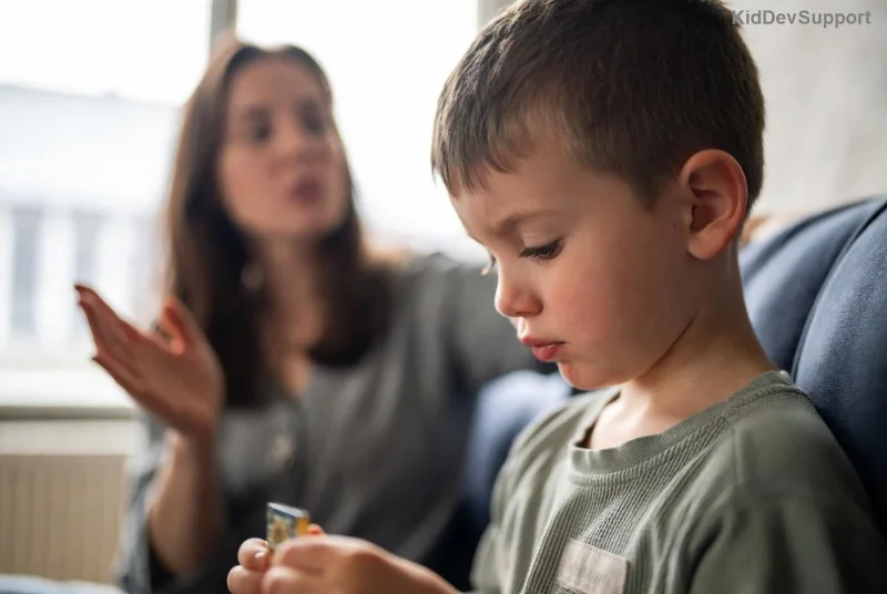 Child with autism preparing for hospital using visual aids