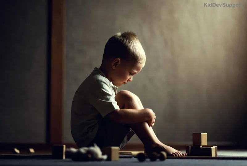 Happy child succeeding in autism speech therapy session