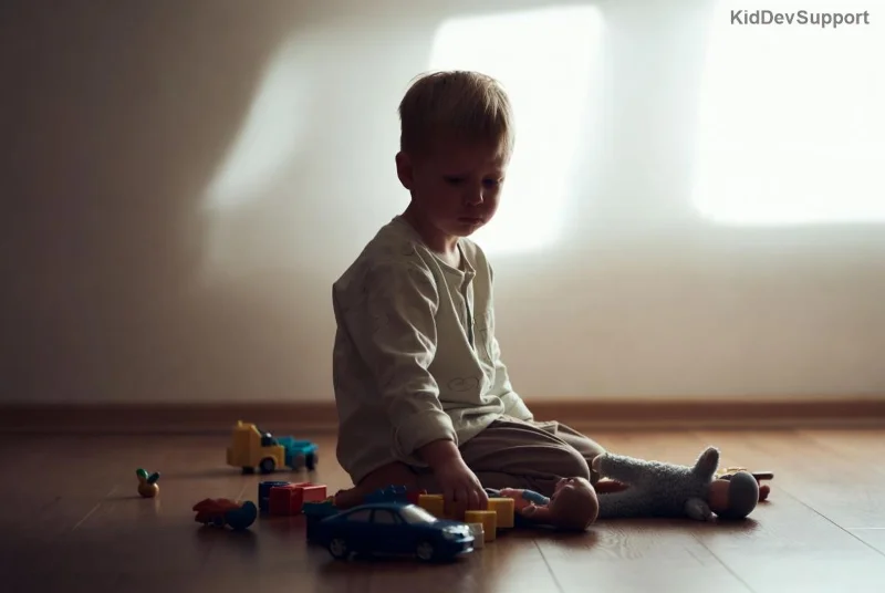 Therapist teaching social skills to child with autism