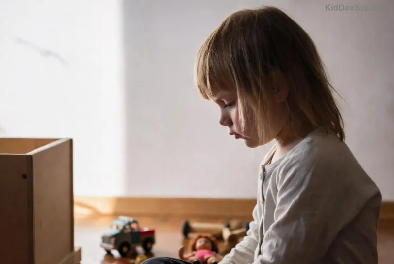 Child displaying autism spectrum behaviors