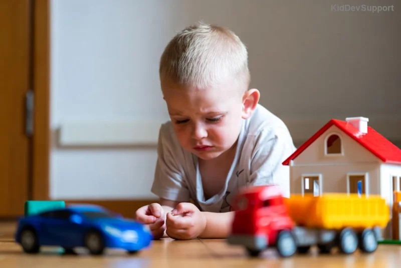 Child experiencing sensory processing issues in autism or SPD