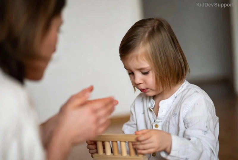 Familie mit nicht-verbalem Autisten in glücklichem Moment