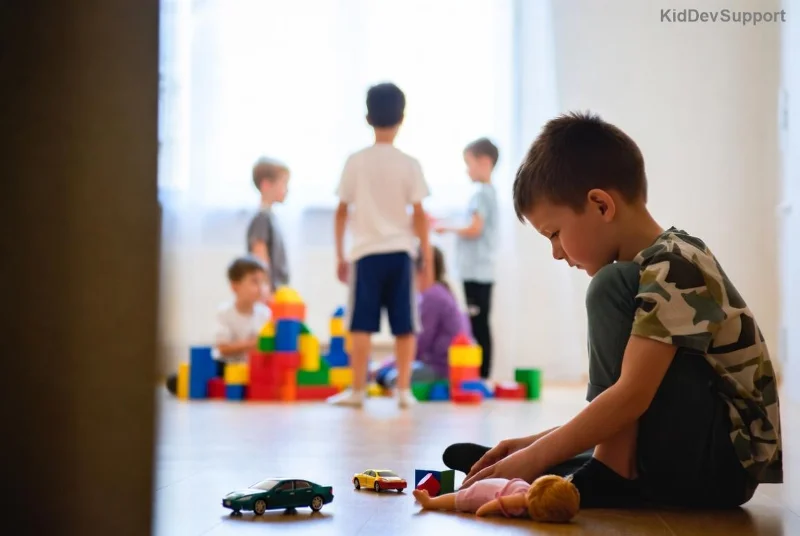 Child with autism navigating daily challenges