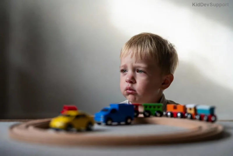 Child on autism spectrum engaging in joint attention activity