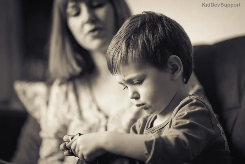 Child experiencing sensory needs during car travel
