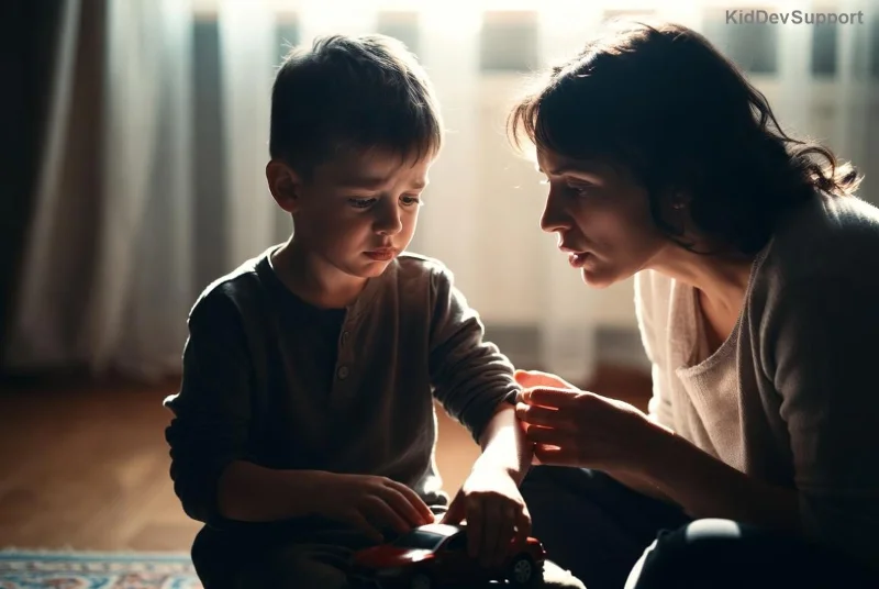 Professional conducting autism assessment interview