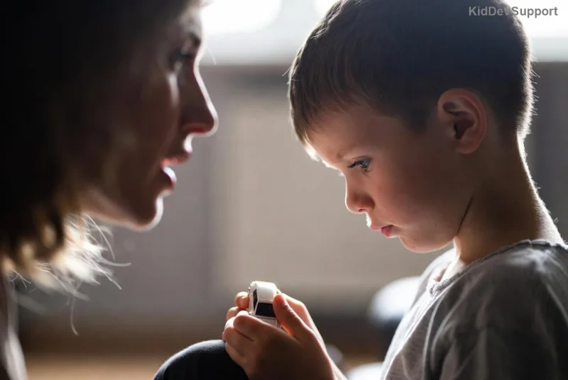 Child experiencing sensory relief with weighted blanket for autism