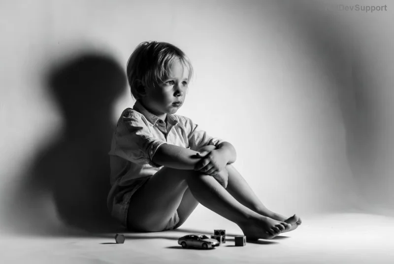 Happy child with autism engaging socially