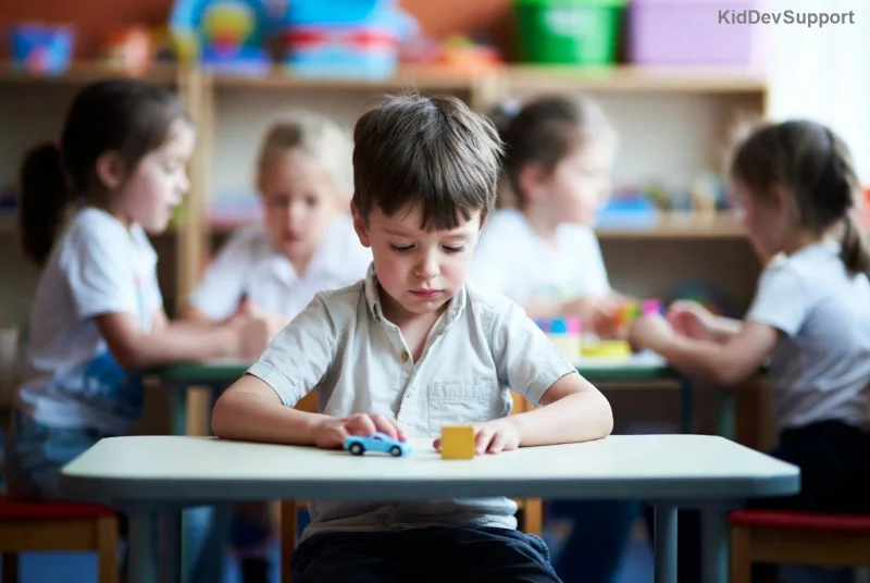 Child with autism engaging in screen activity