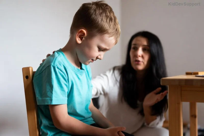 Family using autism progress tracking technology
