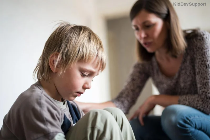 Child with autism spectrum disorder engaging in therapy