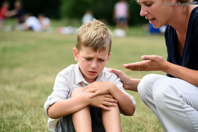 Family discussing autism traits