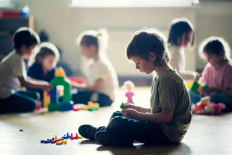Child engaging with autism tech tool