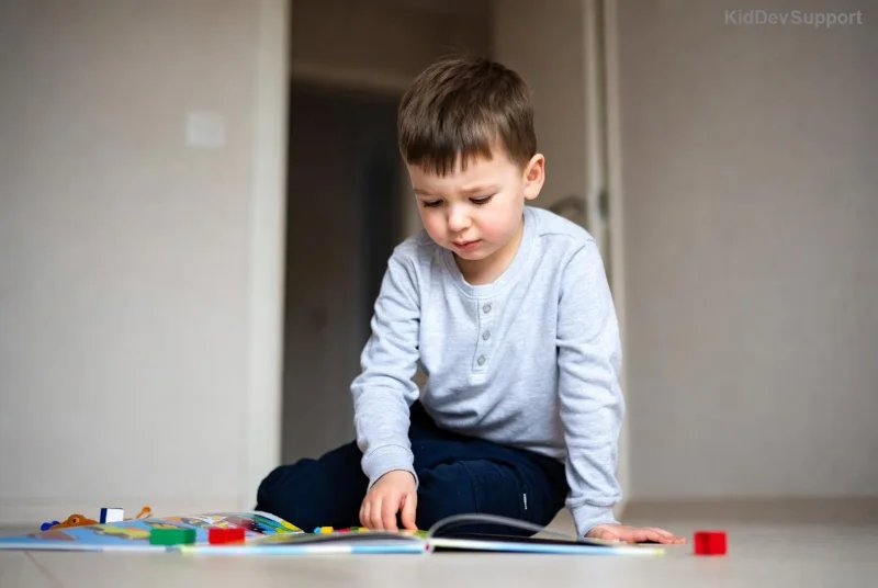 Child listening intently but not speaking