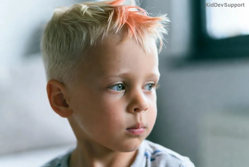 Therapist helping child with language development