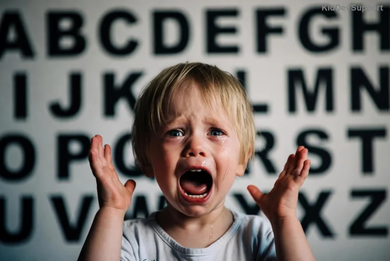 Toddler learning speech with parent