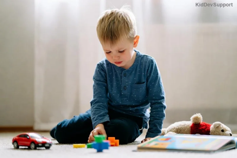 Parent modeling language during play with toddler