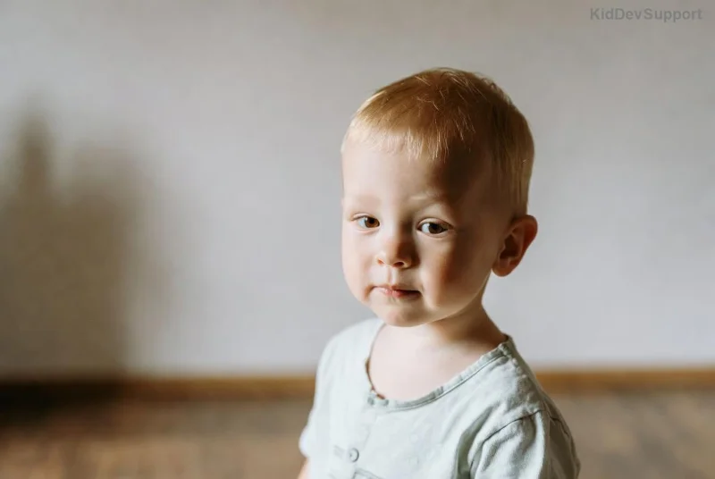 Child engaging in speech-building play activity