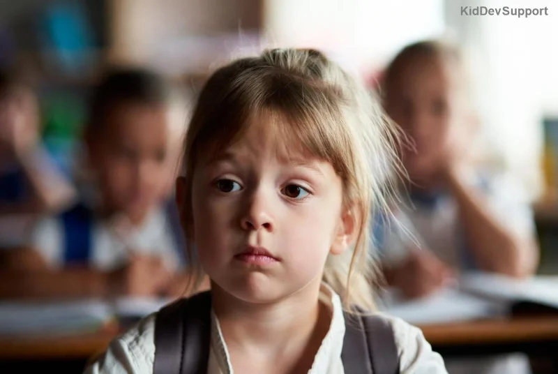 Happy child speaking with parent support