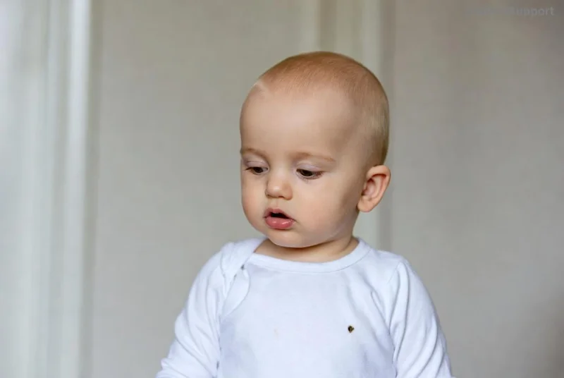 Speech therapist working with toddler