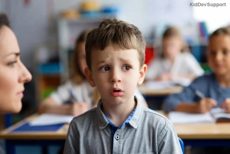 Bambino con ritardo del linguaggio che gioca con amici