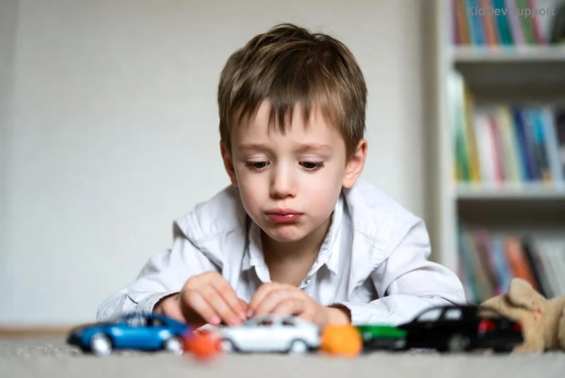 Child practicing speech with parent