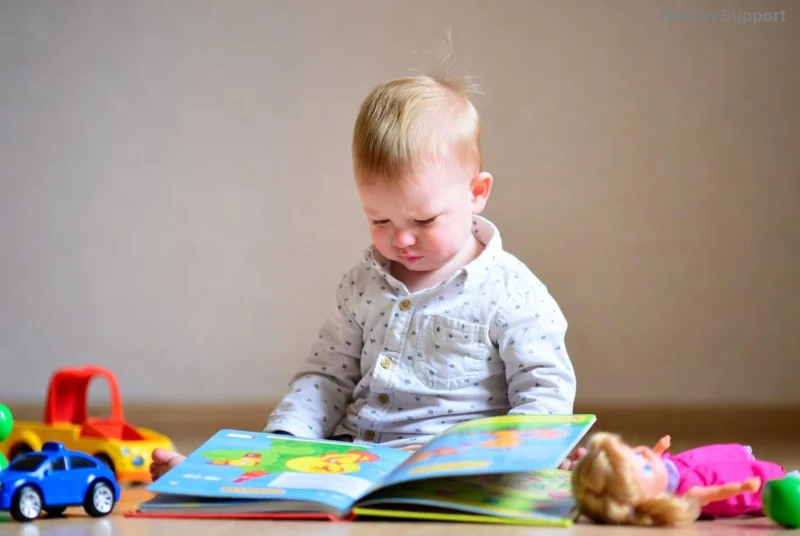 Padres leyendo interactivamente con niño con retraso en el habla