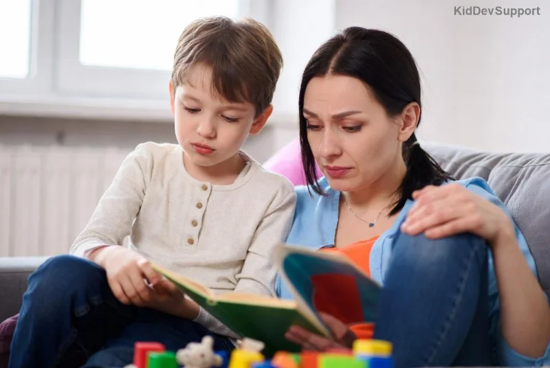 Child learning speech milestones