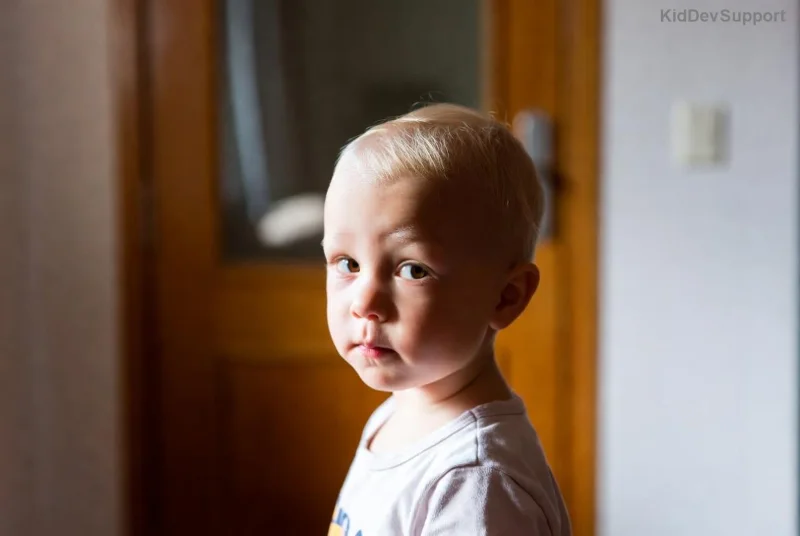 Family helping child with speech delay