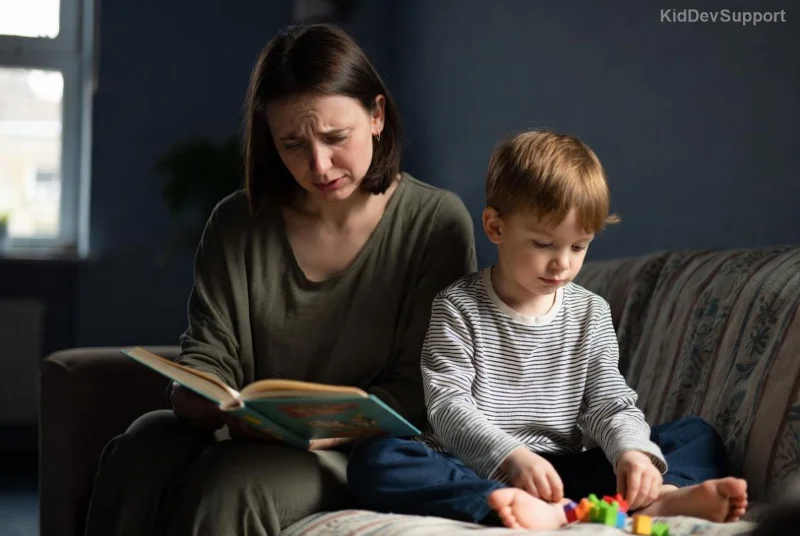 Child practicing speech with therapist