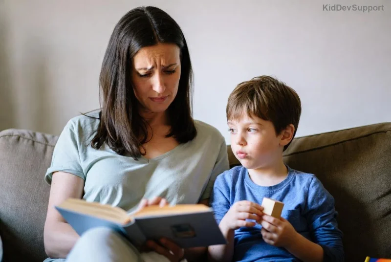 Toddler speech therapy session for late talkers