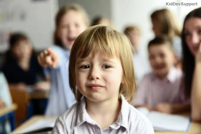 Happy toddler achieving speech milestone