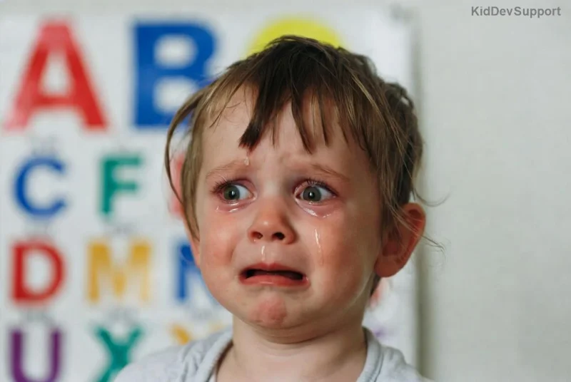 Child showing early signs of speech delay