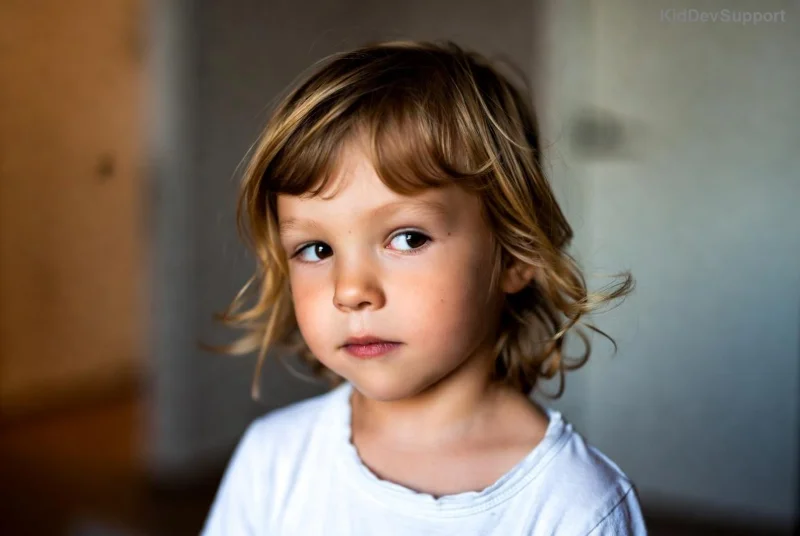 Toddler reaching speech milestone with parent