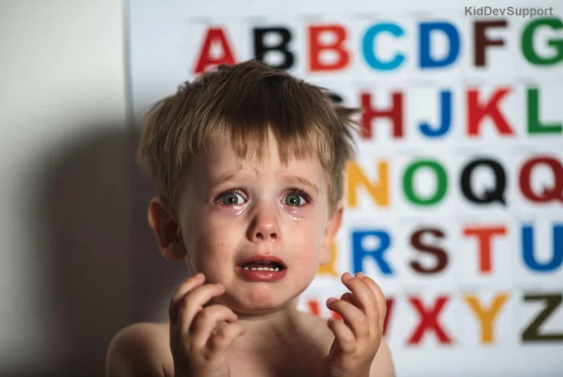 Therapist using SCERTS Model techniques with child for speech delay