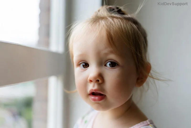Child using AAC device for speech development