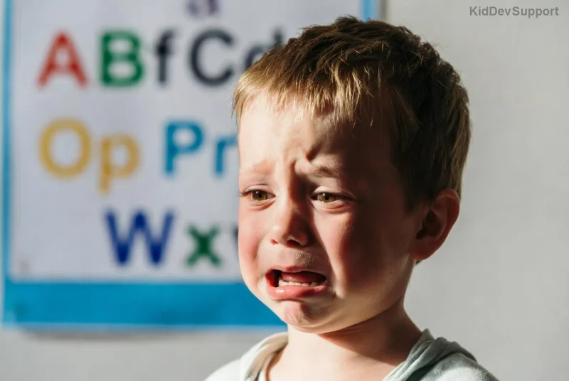 Child struggling with expressive speech delay