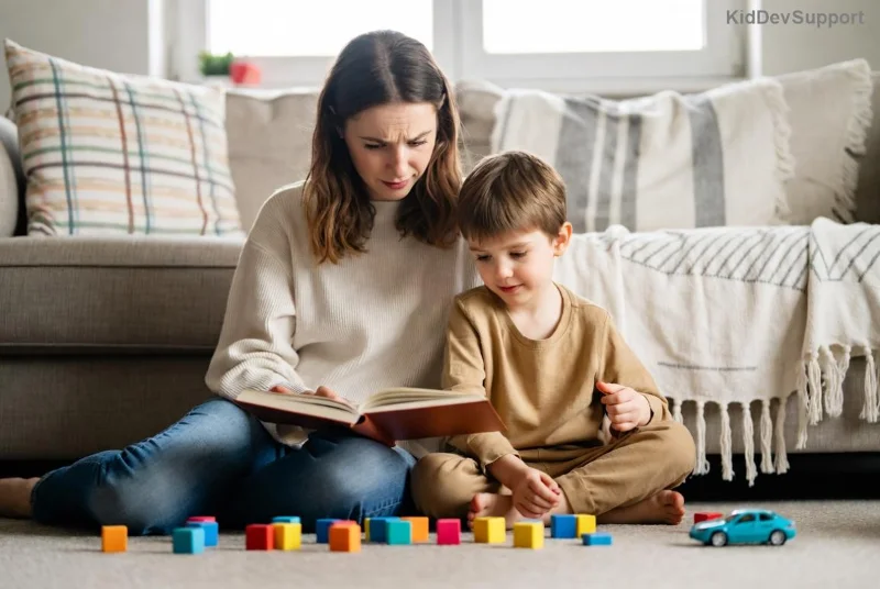 Speech therapy session with child