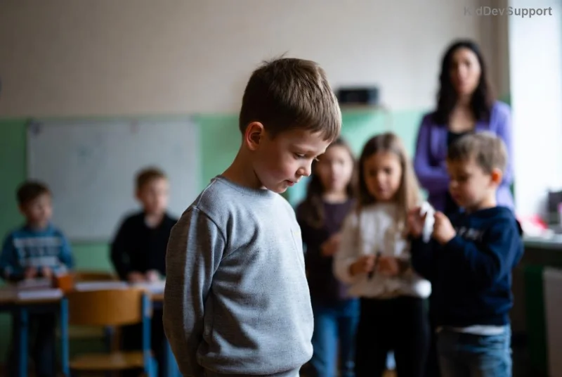 Enfant apprenant à parler avec aide parentale