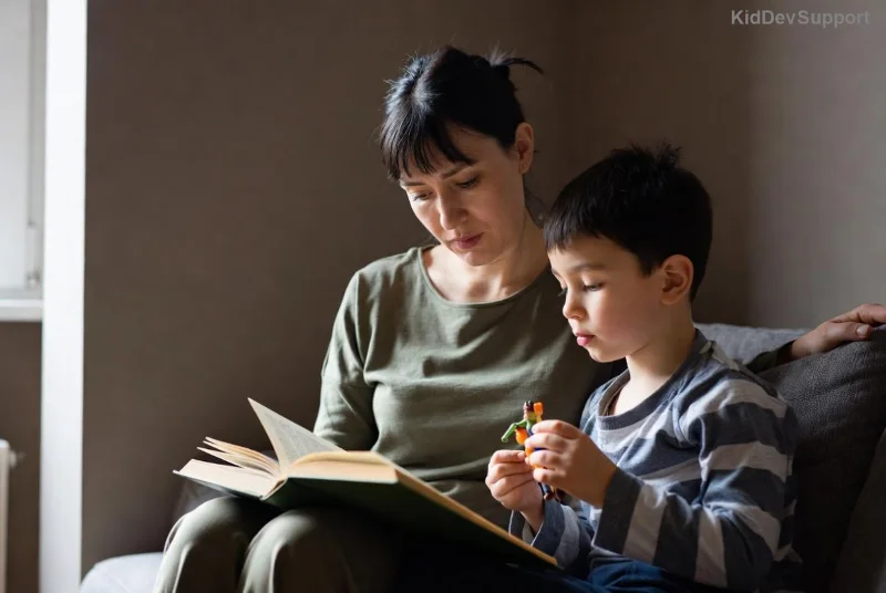 Child engaging in speech therapy session