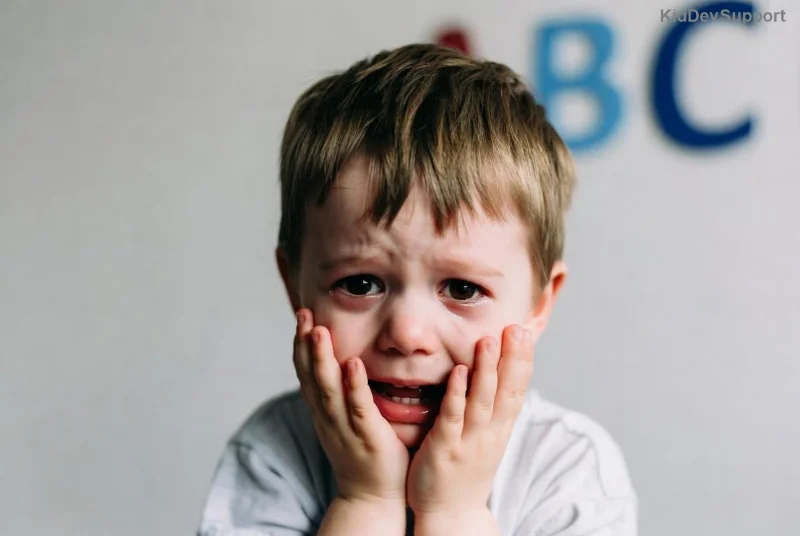 Toddler choosing between two snacks at table