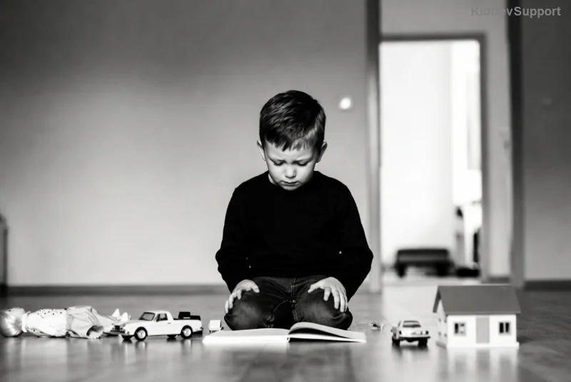 Child enjoying songs to overcome speech delay